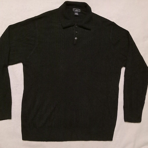 Dockers Other - Dockers Black Collared Crew Neck Super Soft Knit Sweater Men's size XXL